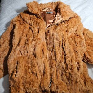 Vintage Che Bello Rabbit Fur Jacket Women's Size 2XL